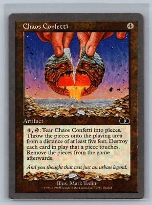 Magic The Gathering Unglued Chaos Confetti #72/94 MTG TCG CCG - Image 1 of 2