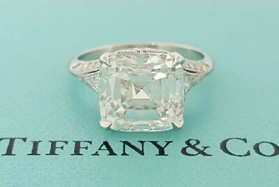 Tiffany & Co Platinum 5.35 ct Legacy Cushion Cut Diamond Engagement Ring $570k - Image 1 of 4