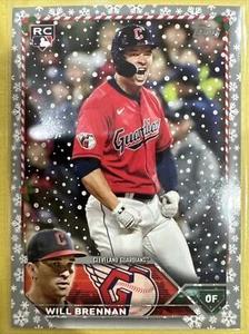 2023 Topps Holiday Will Brennan Metallic Snowflake RC Rookie H61 Guardians MLB - Picture 1 of 2