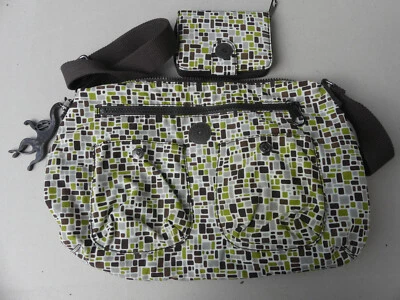 Neue Kipling Handtasche mit passenden Portemonnaise / Geldtasche, gemustert - Bild 1 von 4