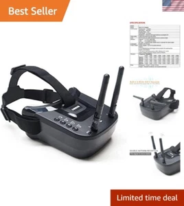 Ultra-Light 5.8GHz FPV Video Headset: 3" Screen & Double Antenna for Stability - Picture 1 of 10
