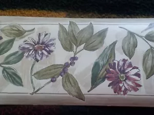 4 Rolls Croscill Home Wallpaper Wall Border Floral Autumn Leaves - Picture 1 of 8