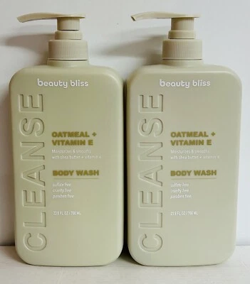 Paquete de 2 Beauty Bliss ~ Jabón corporal hidratante de avena y vitamina E con manteca de karité  Foto 1 de 2