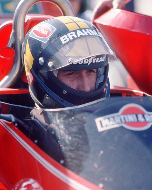 1976 Driver CARLOS PACE Glossy 8x10 Photo U.S. Grand Prix West Poster Brabham - Image 1 of 1