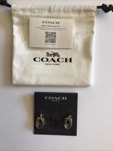 Neu Coach C Ohrringe durchbohrt mit Etui  - Bild 1 von 4