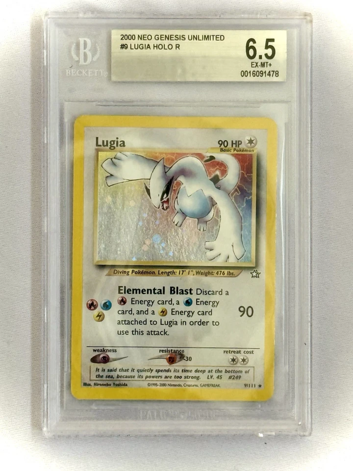 2000 Pokémon TCG Lugia Holo 9/111 Neo Genesis Unlimited BGS 6.5 - Image 1 of 1