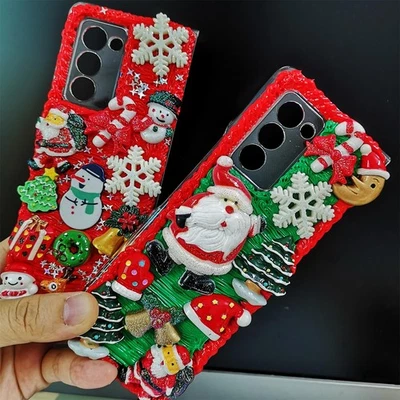 For Galaxy Z Fold 7 6/Z Fold 4/Z Fold 6 5 Case Bling Cartoon Xmas Halloween Case - Image 1 of 4