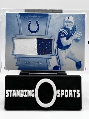 2013 Bowman Sterling Blue Reflection True 1/1 Andrew Luck 2 Color Patch - Image 1 of 4