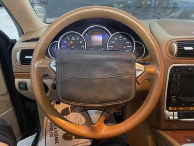 Volante 2006 PORSCHE CAYENNE de fábrica couro marrom 3 raios 967129 - Imagem 1 de 3
