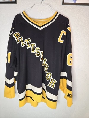 Винтажная футболка стартера НХЛ Pittsburgh penguins Mario Lemieux - Изображение 1 из 4