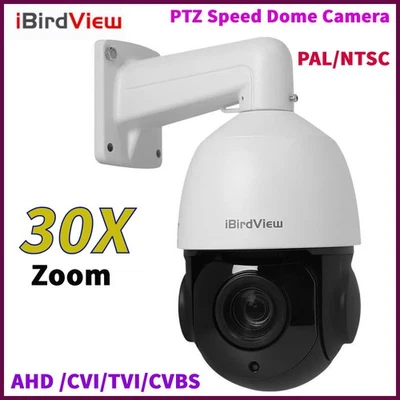 2MP HD 4 in1 30X Zoom AHD/TVI /CVI/CVBS Outdoor CCTV PTZ Speed Dome Camera CMOS - Image 1 of 4