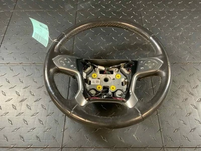 14-18 Silverado 1500 Black Heated Leather Steering Wheel (Cruise Audio) 23423468 - Image 1 of 4