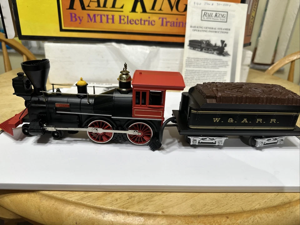 MTH RailKing 30-1120-1 Western and Atlantic 4-4-0 General Steamer and Tender w/Protosound