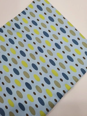 Tela Amy Butler Orgánica Azul Lunares Bosque Algodón Coser Edredón Artesanal UNA YARDA Foto 1 de 2