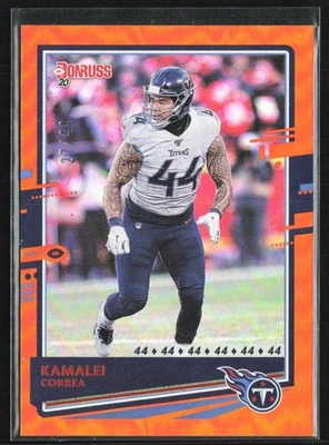 Kamalei Correa 2020 Donruss Jersey Number /44 #249 Tennessee Titans - Image 1 of 2