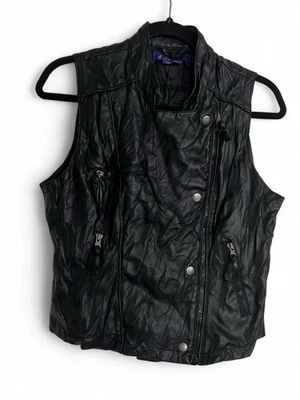 Miley Cyrus & Max Azria Jackets Motorcycle Vest Women’s Size Large Y2K 2000s VTG - Image 1 of 4