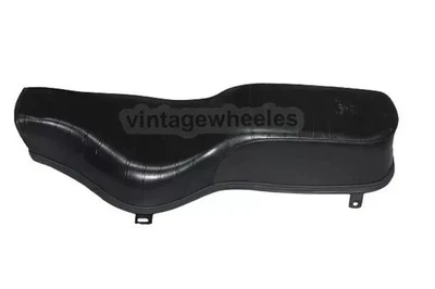 Pour Noir Double Similicuir Siège Pour Royal Enfield Bullet Es Standard Machismo - Photo 1/4