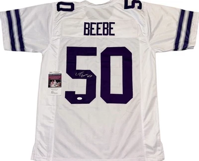 Kansas State Wildcats Cooper Beebe Signed Custom Jersey JSA Certified - Image 1 of 2