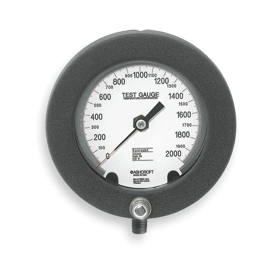 ASHCROFT 451082PS02L2MC4 Pressure Gauge,0 to 2000 psi,4-1/2In 2RFD7 - Image 1 of 1
