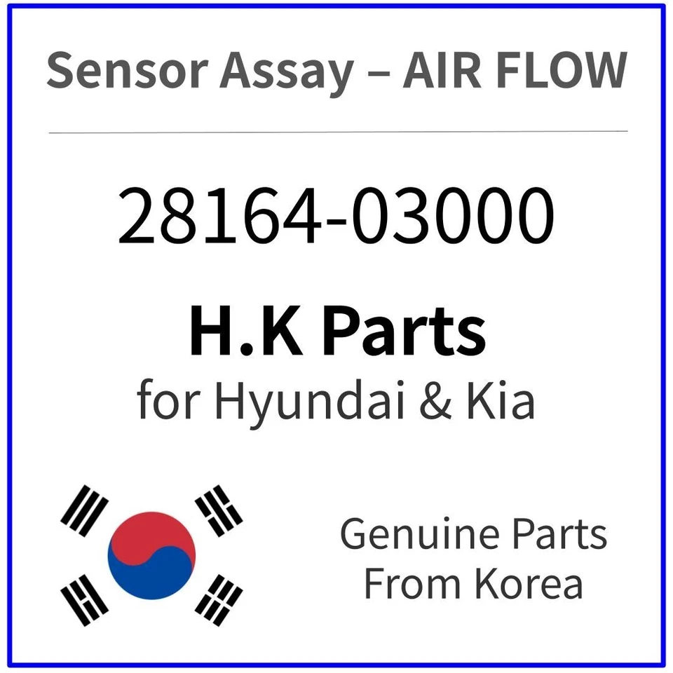 Genuino/OEM 28164-03000 SENSOR CONJUNTO-FLUJO DE AIRE para Hyundai/Kia Foto 1 de 1