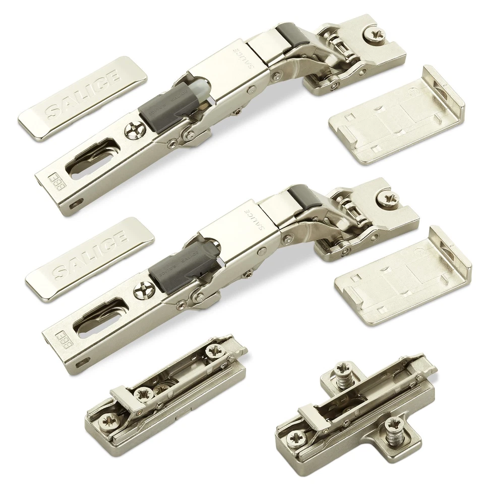 2x Salice Scharniere für Glastür Spiegeltür mit/ohne Dämpfung Möbelscharnier - Bild 1 von 4