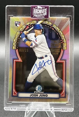 2025 Topps Archives Signature Series Josh Jung Autograph #63/75 Texas Rangers - Image 1 of 2