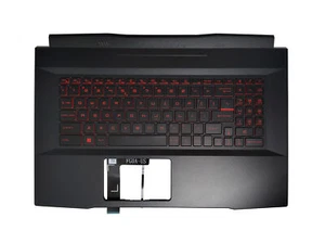 Laptop NEW For MSI GF76 MS-17L1 MS-17L3 US Keyboard Upper Case Palmrest Cover - Picture 1 of 6