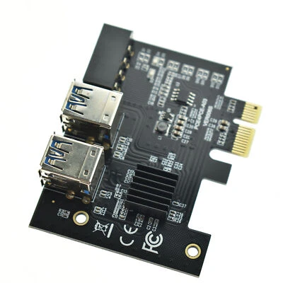 PCI-E 1 a 4 PCI-E 1X a 16X, 4 puertos, tarjeta de expansión USB3.0 de doble capa - Imagen 1 de 4