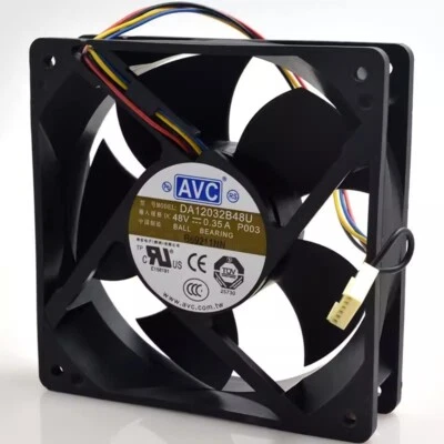 AVC DA12032B48U 12032 48V 0.35A 12CM 4-Pin Dual Ball Cooling Fan - Image 1 of 2