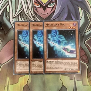 LED6-DE008 x3 Magierstab Common Top Zustand Yugioh - Bild 1 von 2