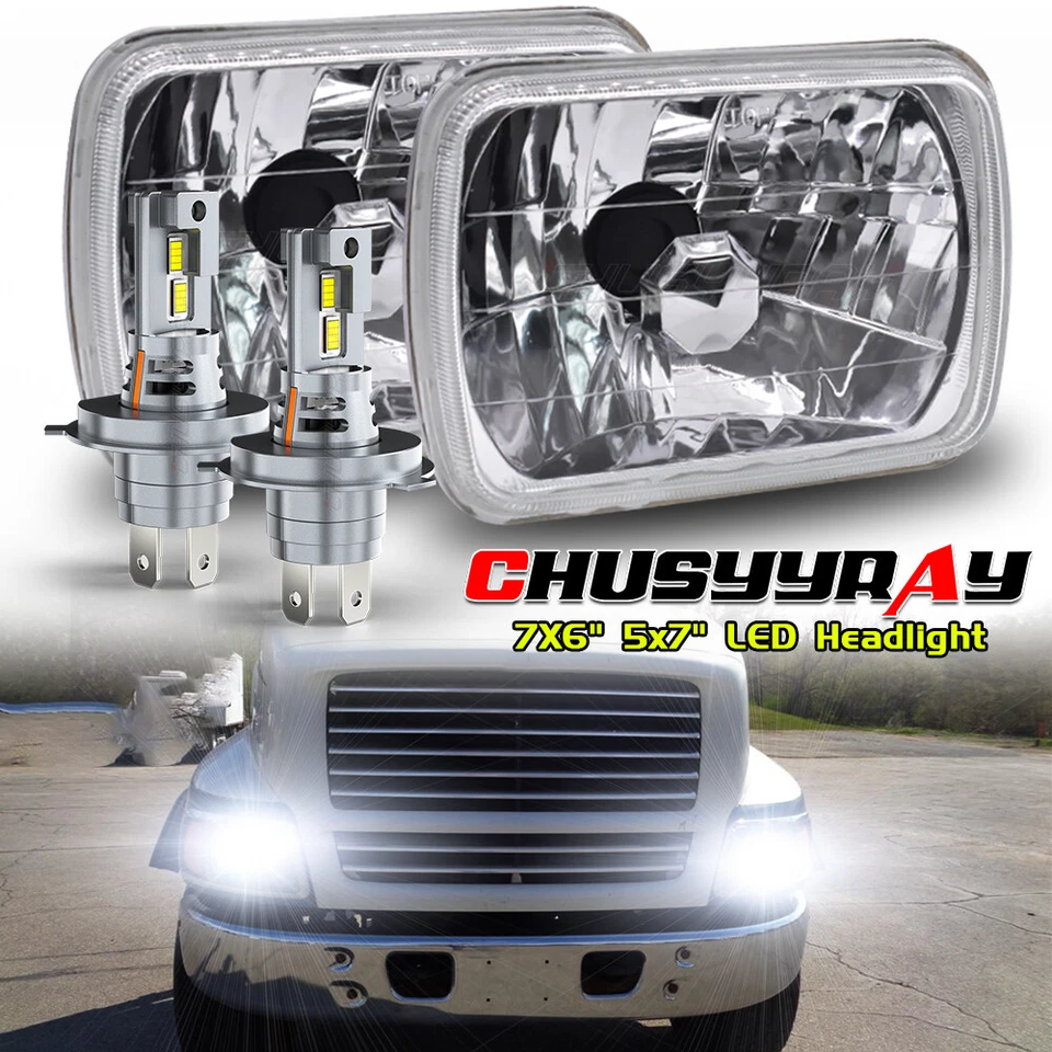 PARA Ford L9000 1981-1997 Par 5X7" 7x6" H/L Faro Cuadrado H4 Bombilla Blanco 6000K Foto 1 de 4
