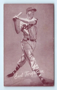 Earl Torgeson Milwaukee Braves 1947 - 1966 HOF Exhibits Vintage Card - Picture 1 of 2