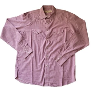 Rancho Estancia Men's Purple Check Cowboy Western Pearl Snap Shirt Sz XXL NWT - Picture 1 of 5