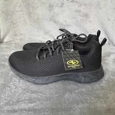 Zapatillas deportivas Athletic Works para mujer talla 11 negras con cordones espuma viscoelástica Foto 1 de 4