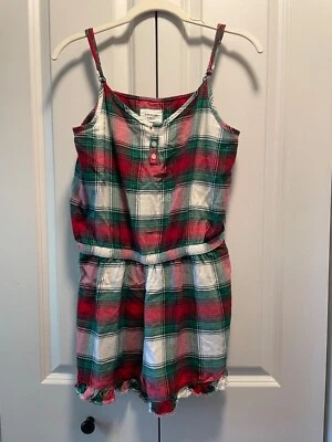 Mameluco de franela a cuadros rojo/verde American Eagle Lounge talla mediana Foto 1 de 4