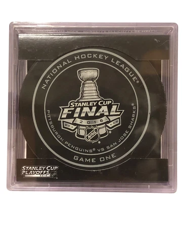 2016 NHL Stanley Cup Finals Penguins vs. Sharks Sherwood Game Puck #1 Open Case Cover