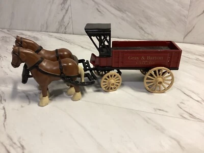Horse & Wagon Delivery ERTL Die-Cast Metal Gray & Barton '94 - Image 1 of 4