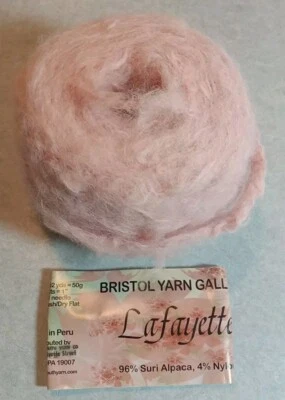 Hilo de galería de hilados Bristol #9210 rosa 3,6 oz 96 % alpaca Suri 4 % nailon envío gratuito Foto 1 de 4