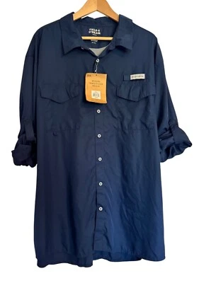 Field & Stream Men’s Size 3 XL Latitude LS Navy UPF 50+ $40 Button Up NWT Fishin - Image 1 of 4