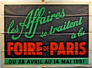 Original Vintage Poster - FOIR DE PARIS 1951 - Paris Fair. - Picture 1 of 1
