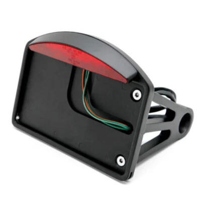 Черный светодиодный задний фонарь для номерного знака мотоцикла кронштейн для горизонтального бокового крепления - Изображение 1 из 4