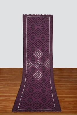 Viola Marocchino Handmade Runner Area Tappeti Boho Dhurries Entryway & Esterno - Immagine 1 di 4