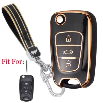 Funda Carcasa TPU Llavero Control Remoto 3 Botones Ajuste Hyundai Elantra Kia Rio Sportage Soul Foto 1 de 4