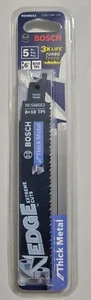 BOSCH RESM6X2 5 PACK 6'' 8/10T EDGE RECIPROCATING SAW BLADES FOR THICK METAL - Picture 1 of 8