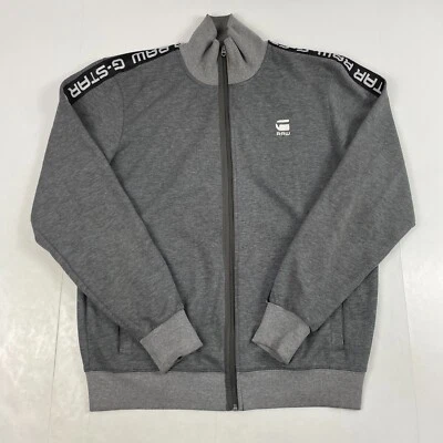 G Star Raw Jacket Mens Large Gray Track Full Zip Lined Soccer Rugby Streetwear - Image 1 of 4