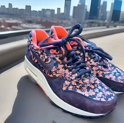 Nike Air Max 1  Liberty Prints QS Deep Burgundy Shoe size 6 540855-600 Retro - Image 1 of 4