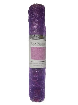 Nuevo Tamaño 18" X 36" Vinilo Bañera Alfombra Baño Antideslizante Vinilo Ventosas Lila Foto 1 de 3