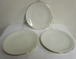 Crown Bavaria Fine China Salad Dessert Plates Gold Trim on Ivory 7 1/2" Lot of 3 - Picture 1 of 4