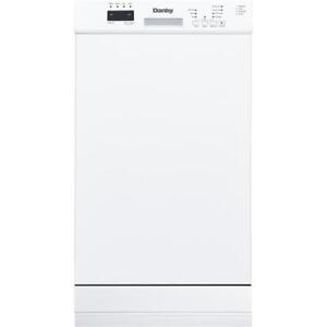 Danby DDW18D1EW 18" Built-in Dishwasher 10 Place Settings 4 Wash Programs Estar