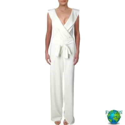 Mono para mujer Lauren Ralph Lauren Talliah pierna ancha talla 4 marfil NUEVO Foto 1 de 3